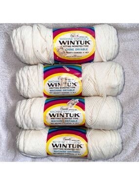 NIP Vintage W T Grant Wintuk Orlon Acrylic Knitting Worsted Type 4 ply Yarn Set